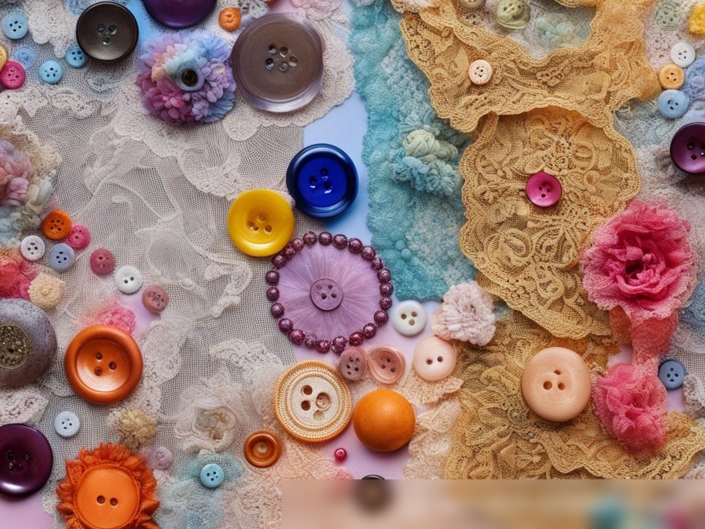 Изображение разнообразных украшений и кружев для шитья - Пример 4