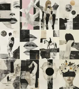 Surreal Black and White Collage - Пример 1