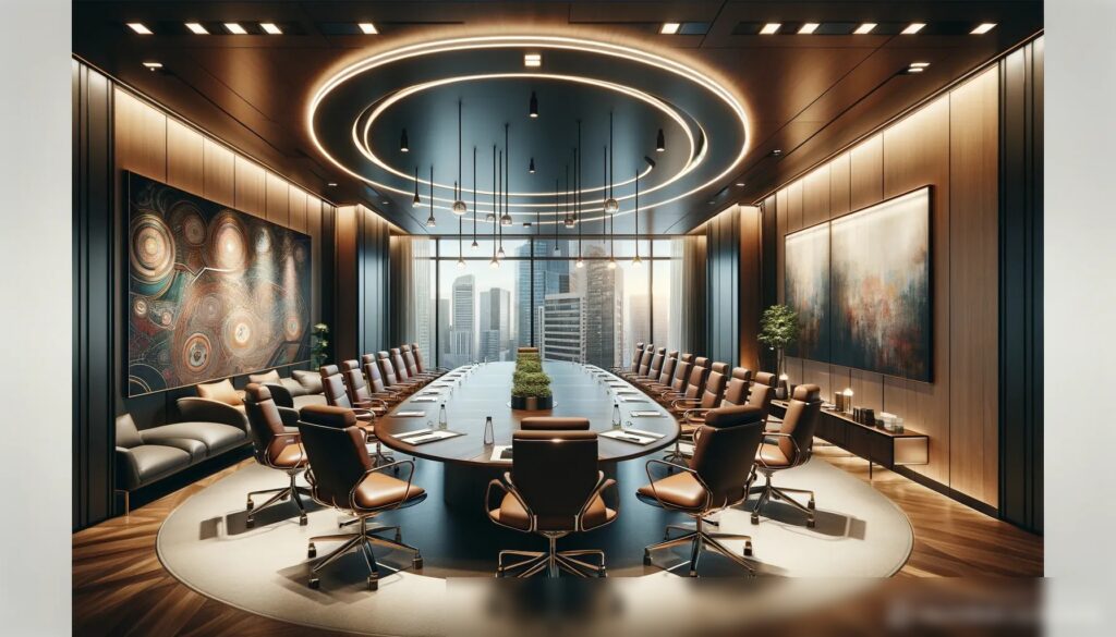 Элегантный конференц-зал в престижном офисном здании - Пример 1
