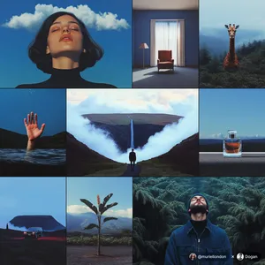 Dreamy Surrealism in Blue - Пример 1