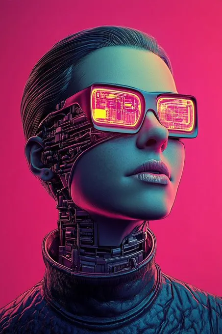 Neon Cyber-Punk Surrealism - Пример 4