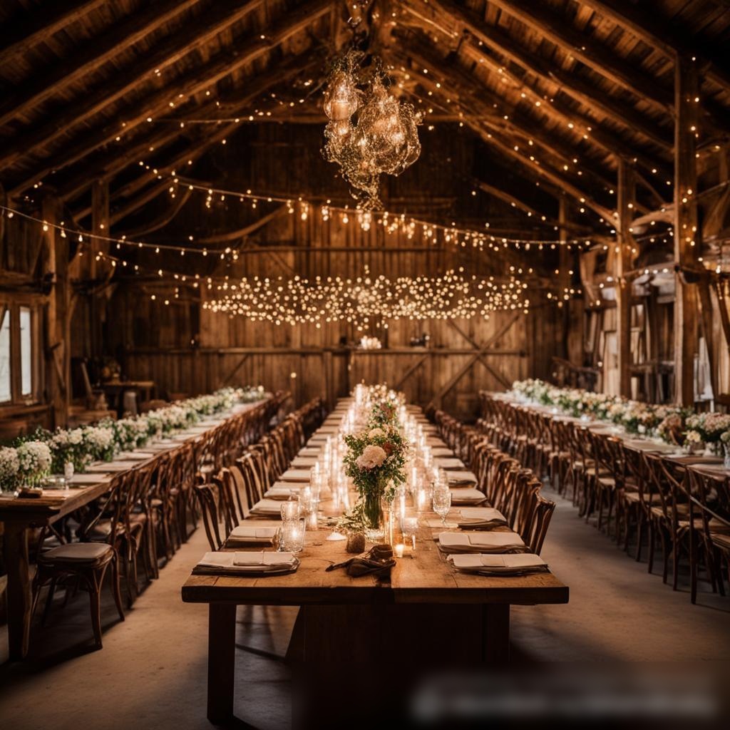 Сельская свадьба в амбаре на закате - Пример 3