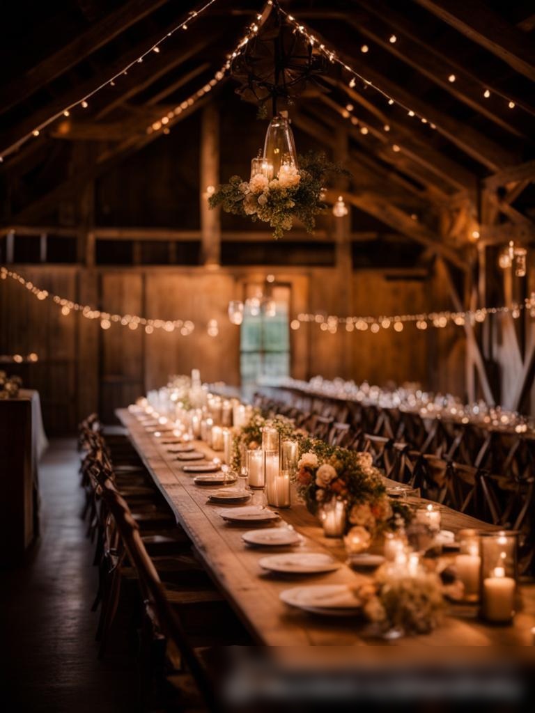 Сельская свадьба в амбаре на закате - Пример 5