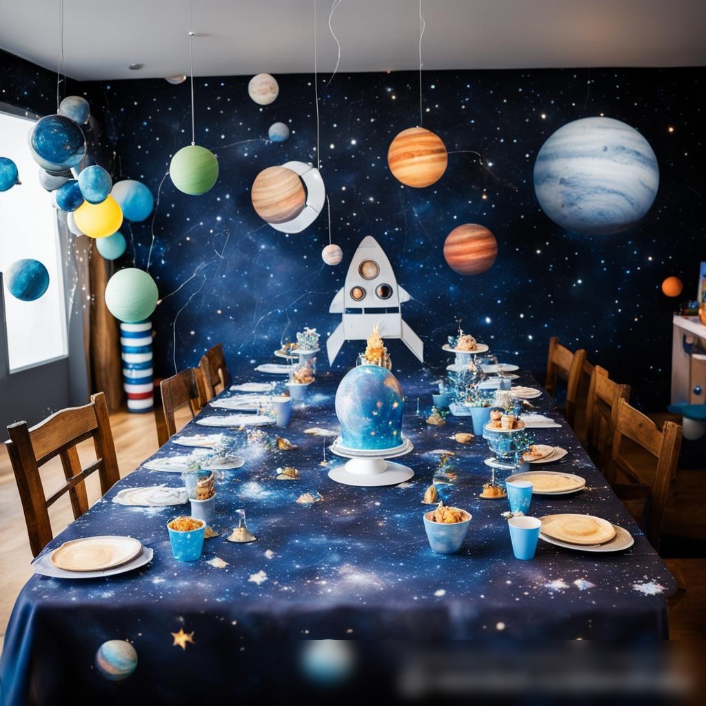 День рождения для детей на космическую тематику в помещении - Пример 3