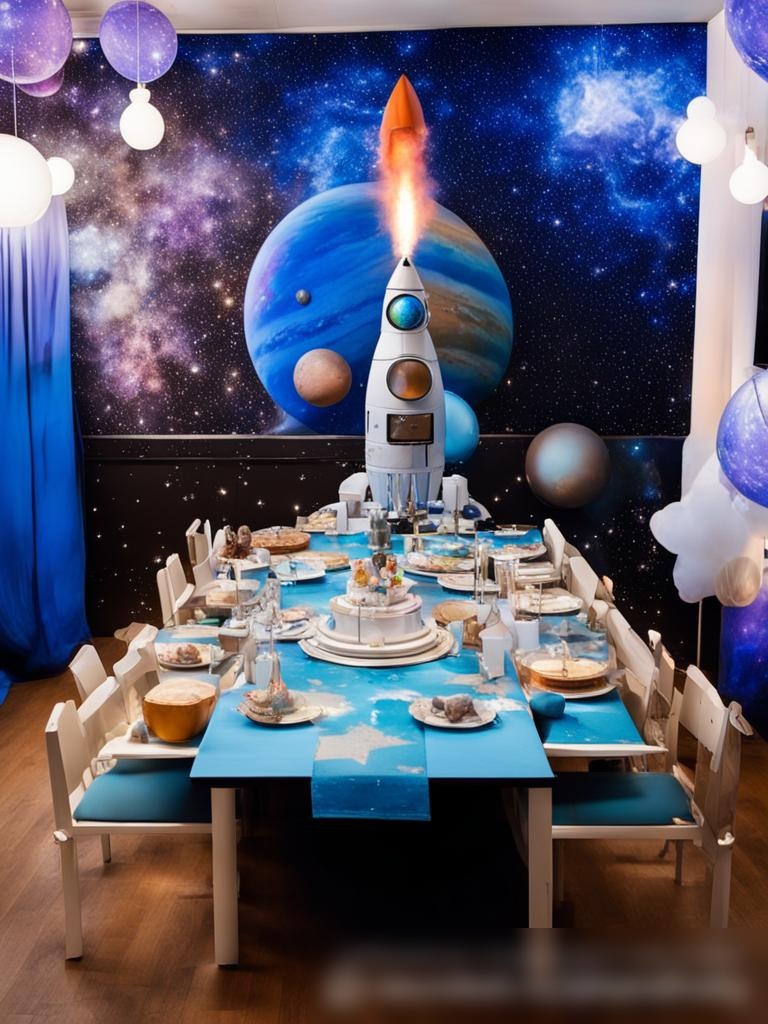 День рождения для детей на космическую тематику в помещении - Пример 5