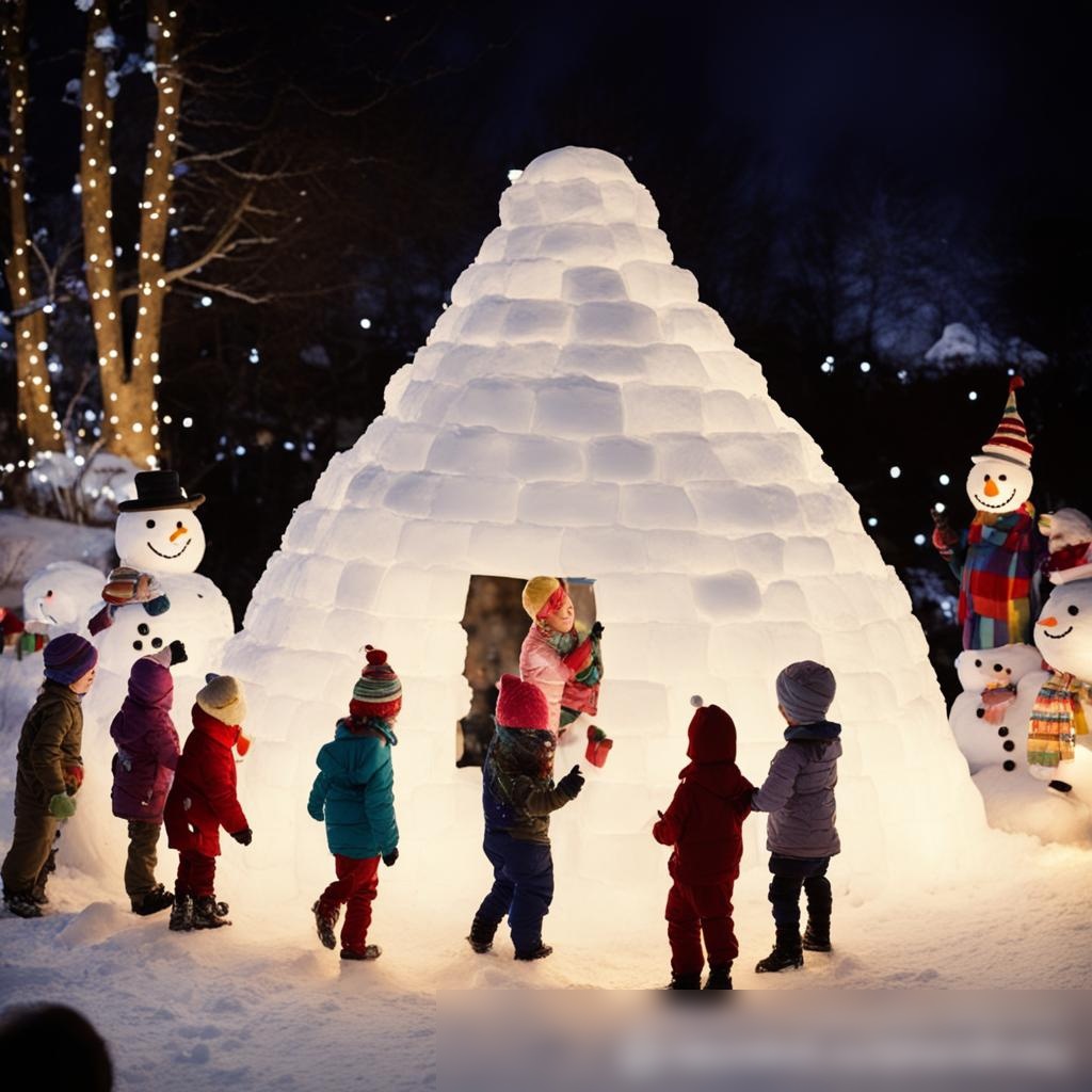 Зимняя вечеринка для детей на улице - Пример 3