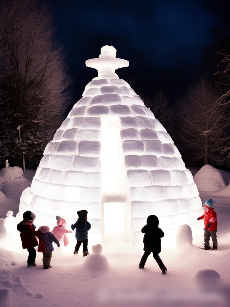 Зимняя вечеринка для детей на улице - Пример 5