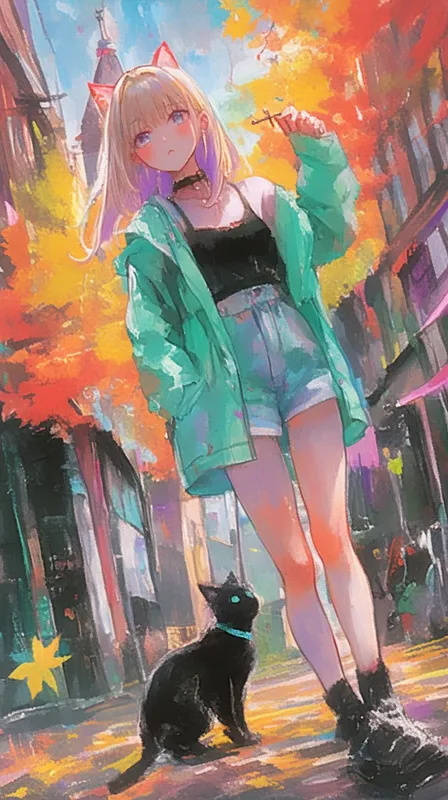 Vibrant Anime Autumn - Пример 1