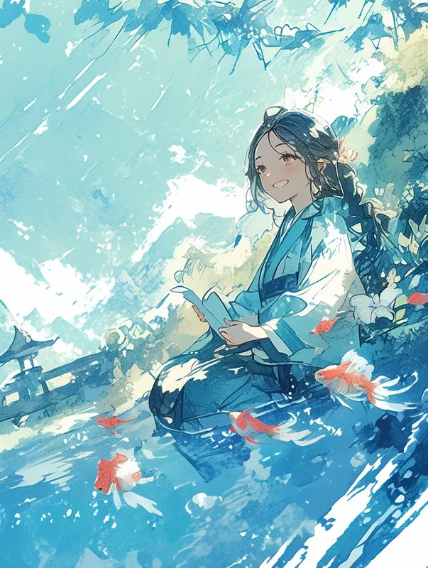 Serene Watercolor Dream - Пример 2