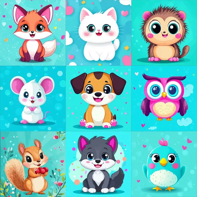 Adorable Cartoon Critters - Пример 2