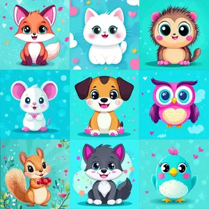 Adorable Cartoon Critters - Пример 1