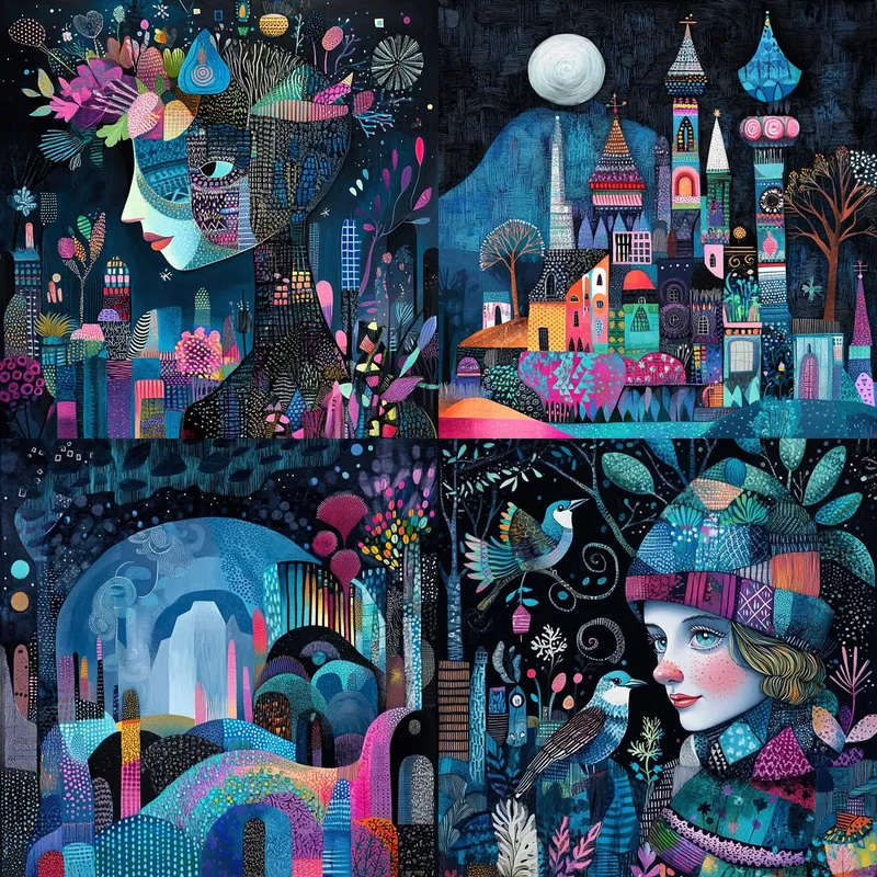 Whimsical Night Garden - Пример 2