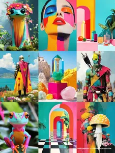 Vibrant Cosmic Pop Surrealism - Пример 1