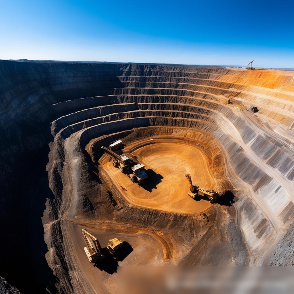 Панорамный вид на крупную открытую горную разработку - Пример 3