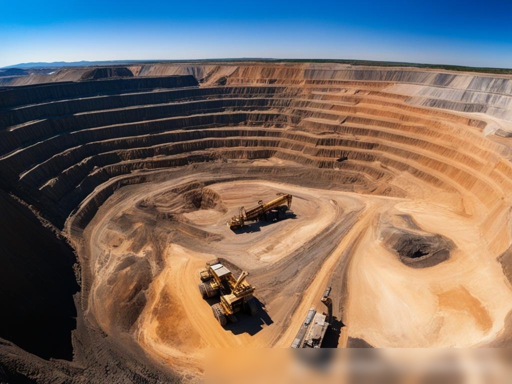 Панорамный вид на крупную открытую горную разработку - Пример 4