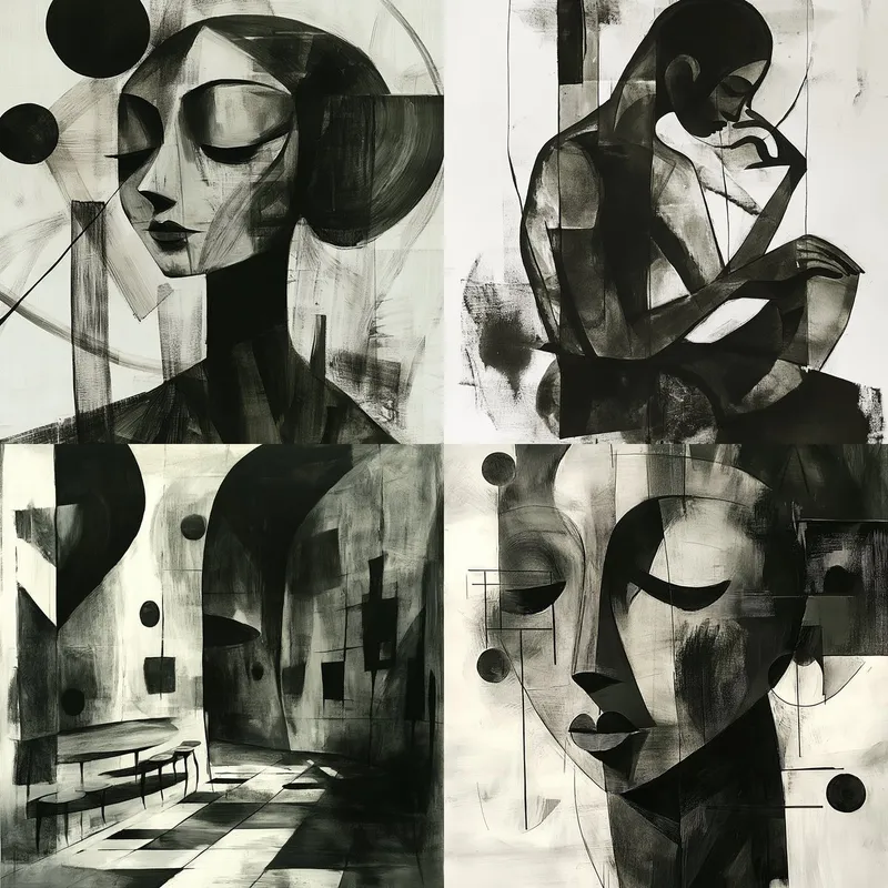 Monochromatic Cubist Expression - Пример 2