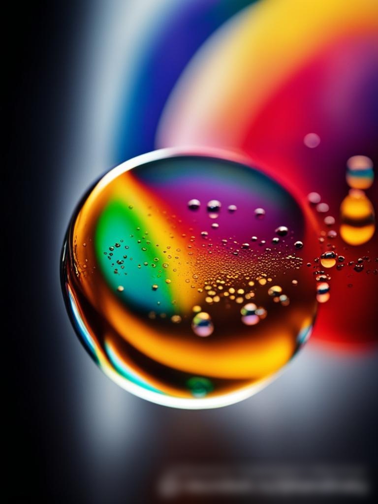 Крупный план капли масла на фоне промышленного лабораторного оборудования - Пример 5