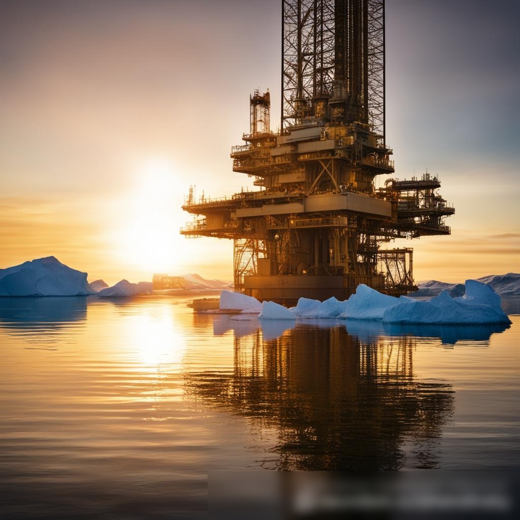 Буровая платформа на шельфе в Арктическом океане - Пример 3