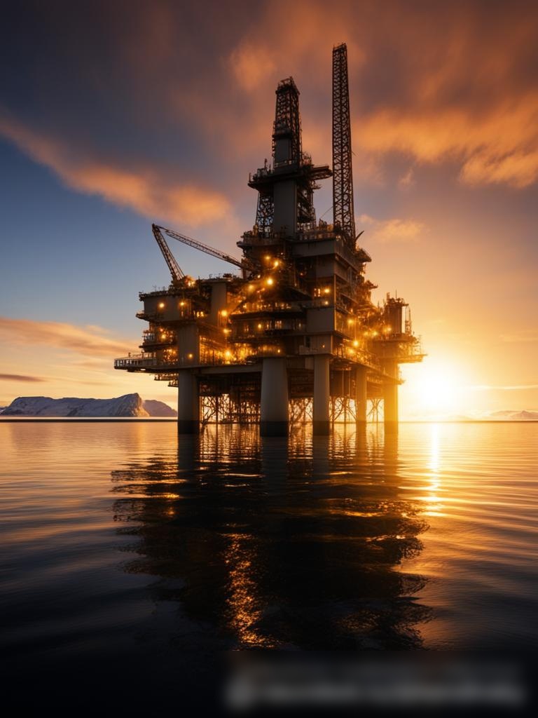 Буровая платформа на шельфе в Арктическом океане - Пример 5