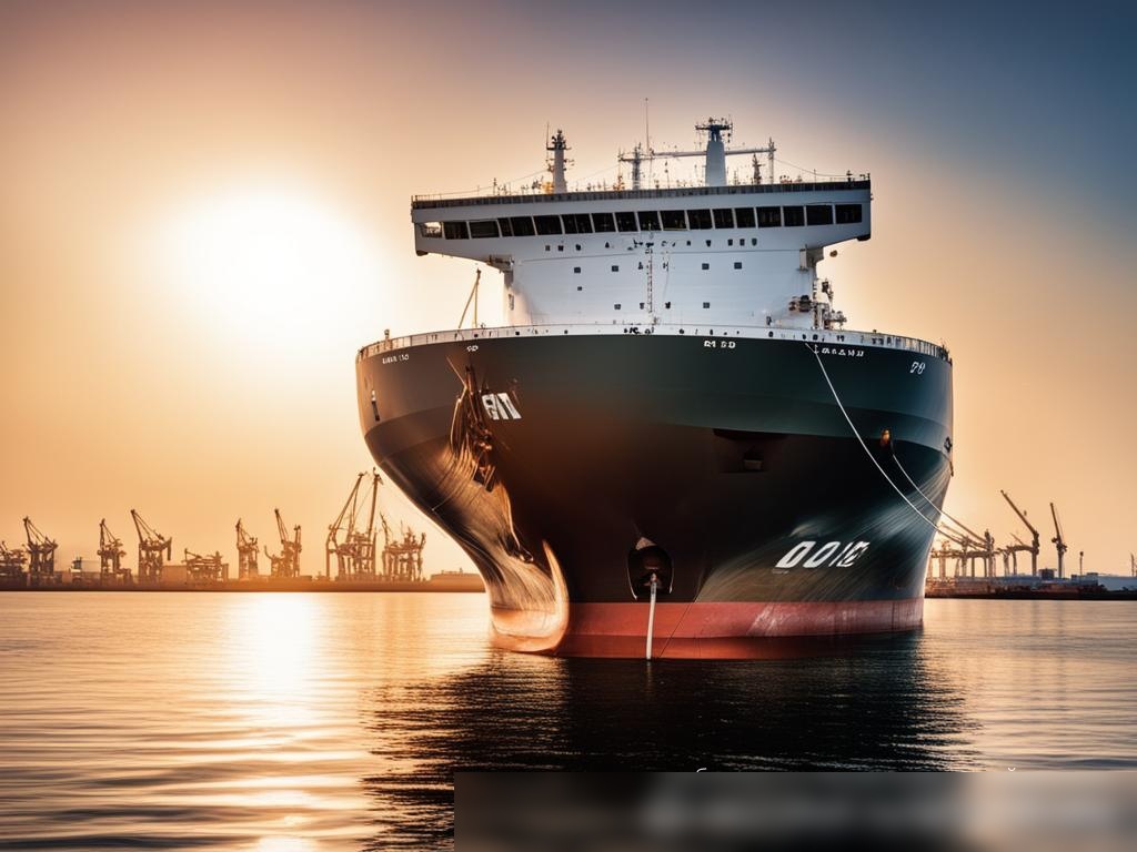 Современное танкерное судно, стоящее у причала в оживленном коммерческом порту - Пример 3