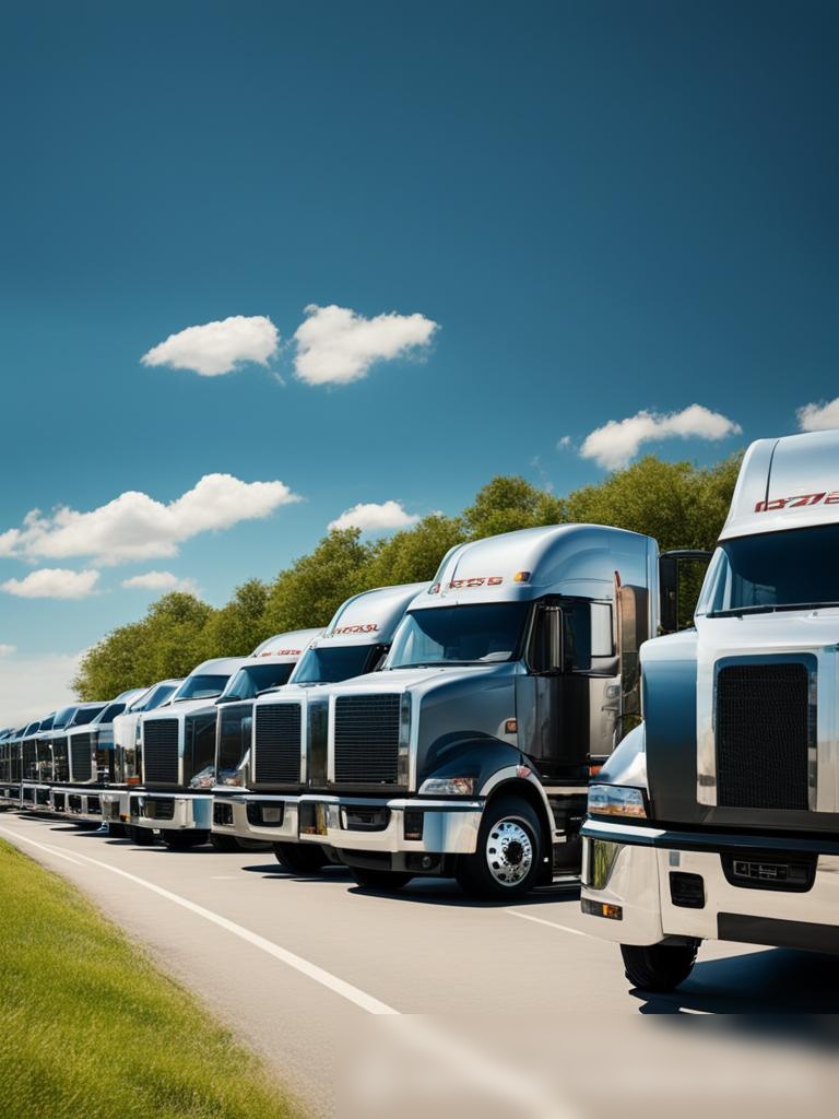 Колонна топливозаправщиков, выстроенных в очередь у распределительного центра - Пример 4