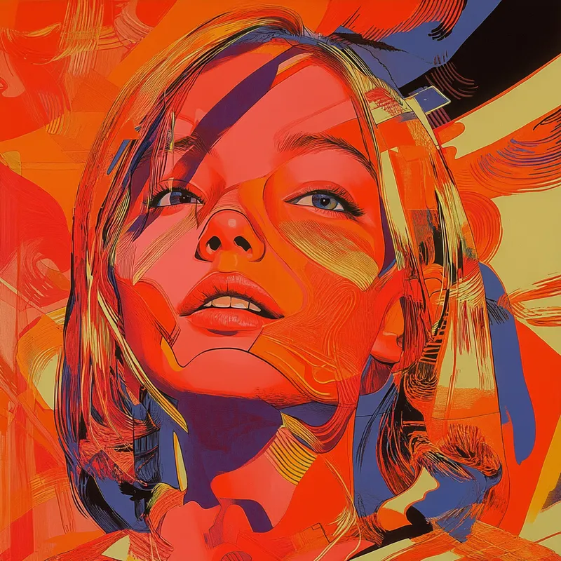 Vibrant Abstract Portrait - Пример 3