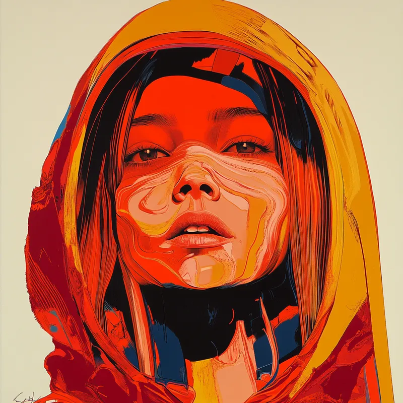 Vibrant Abstract Portrait - Пример 4