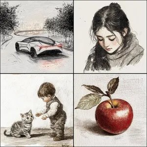 Sketch Style Collage - Пример 1