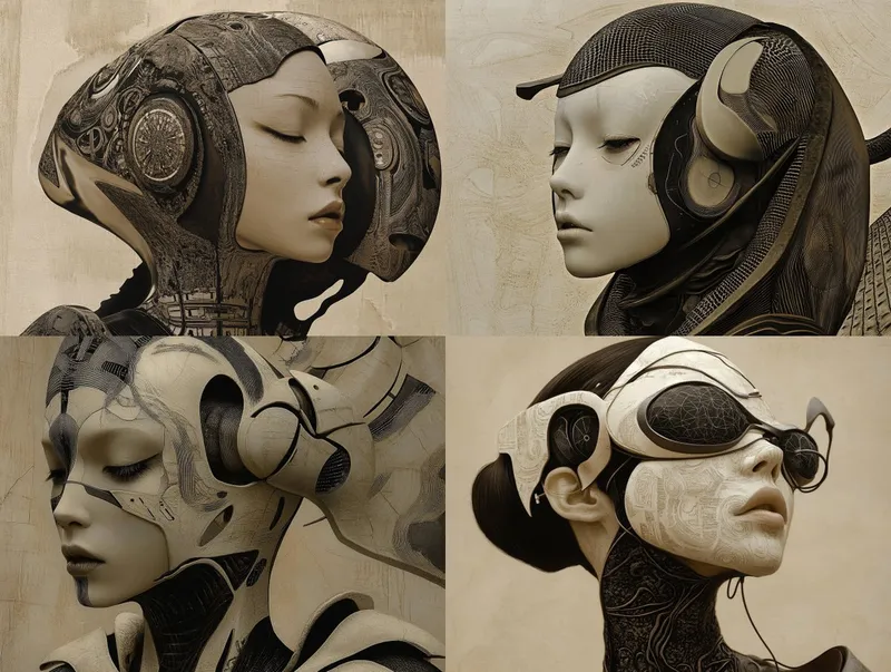 Futuristic Cyborg Artistry - Пример 3