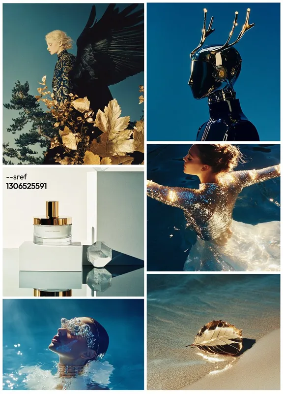 Golden Reflections in Blue - Пример 1