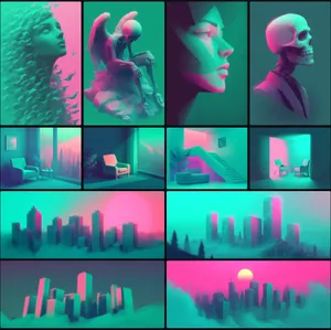 Surreal Noir with Fiery Accents - Пример 3