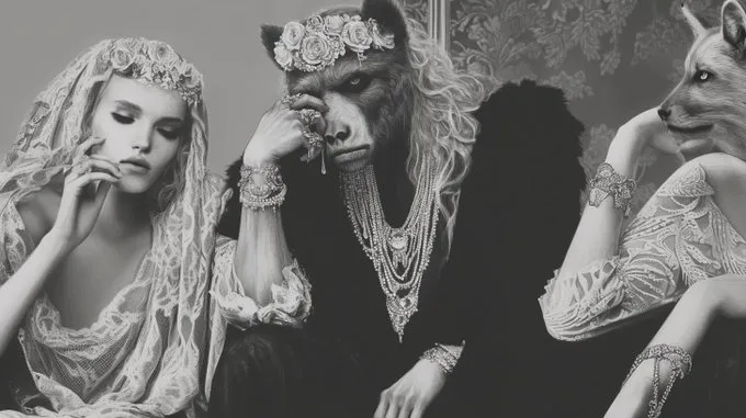 Mystical Monochrome Elegance - Пример 3