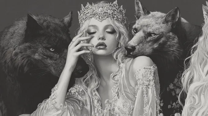 Mystical Monochrome Elegance - Пример 4