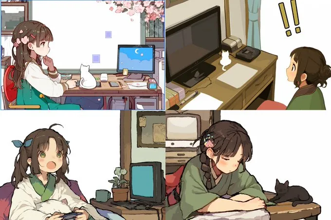 Peaceful Everyday Moments in Anime Style - Пример 3