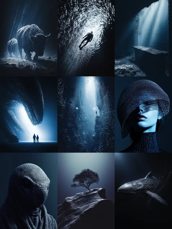 Futuristic Minimalist Light Forms - Пример 1