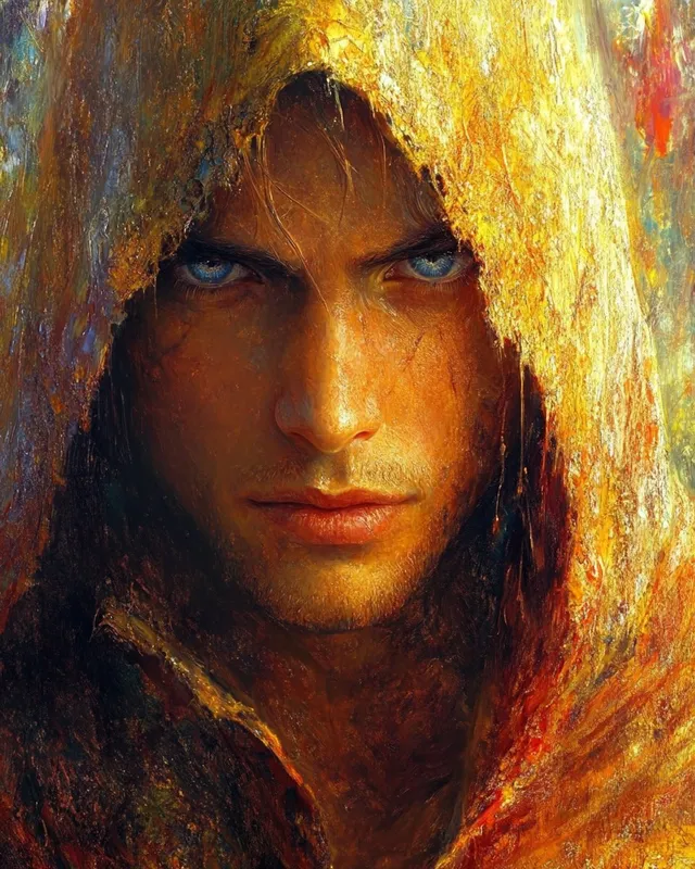 Intense Hooded Portrait - Пример 2
