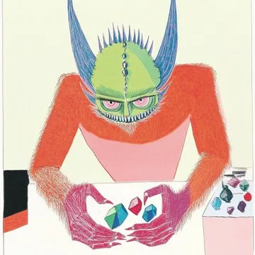 Surreal Creature with Gems - Пример 1