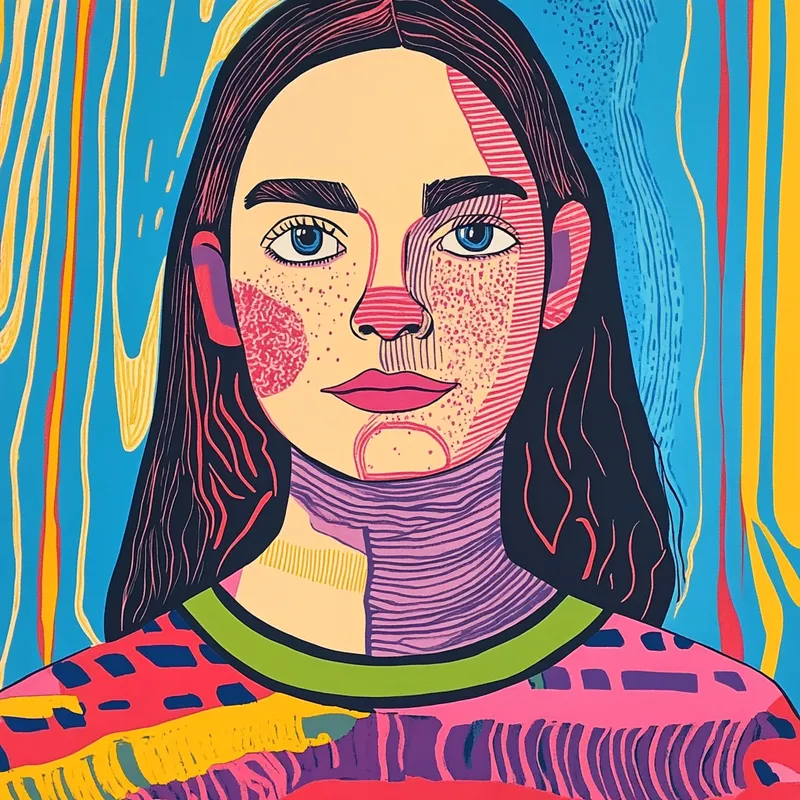 Trippy Neon Pop Art Collage - Пример 3