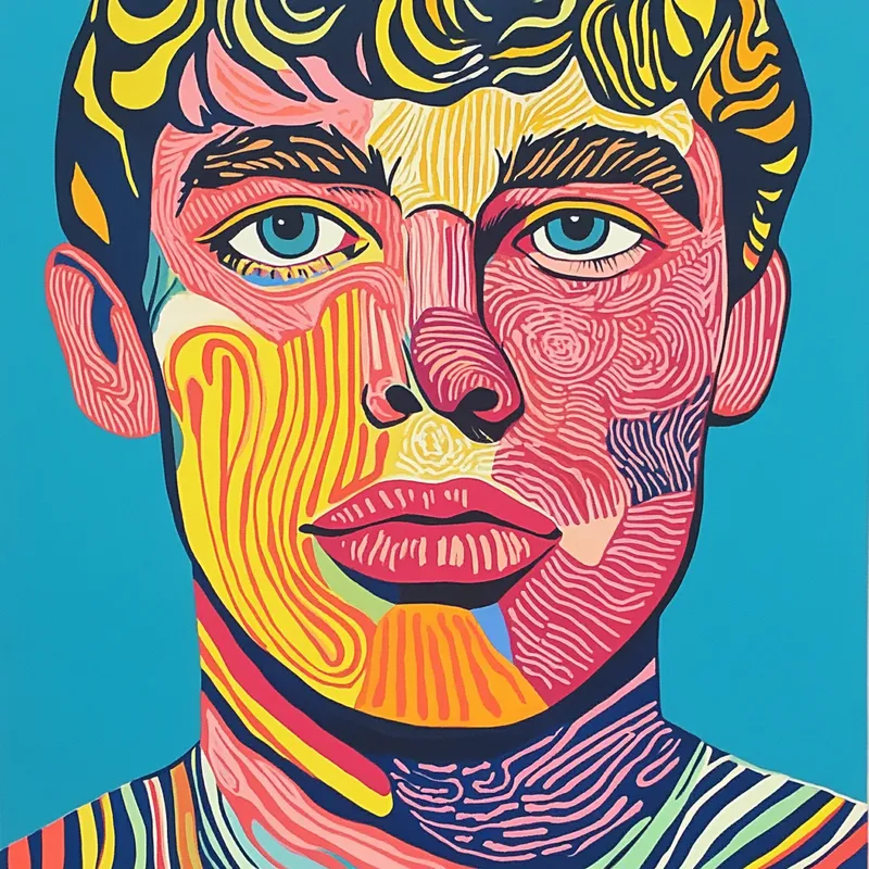 Trippy Neon Pop Art Collage - Пример 4