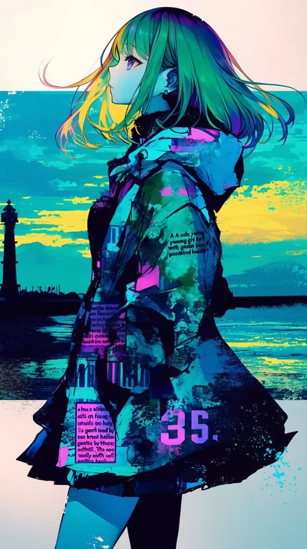 Vibrant Neon Dreamscape - Пример 2