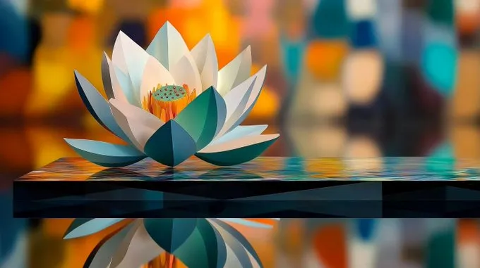 Vibrant Origami Art - Пример 2