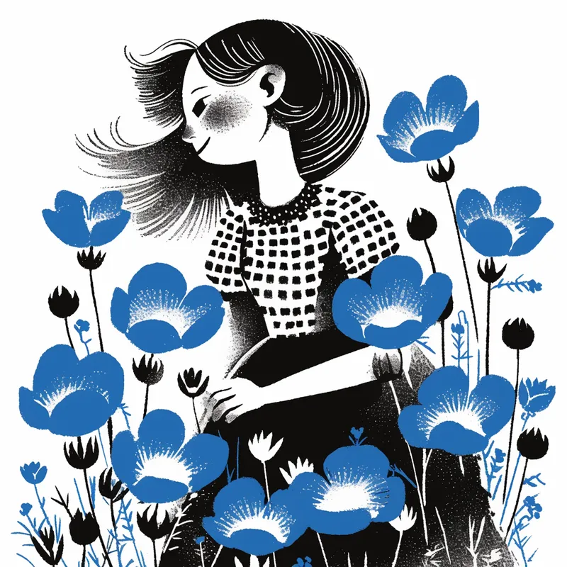 Monochrome Bloom Harmony - Пример 1