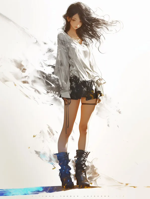 Ethereally Stylish Woman with Wild Hair - Пример 2