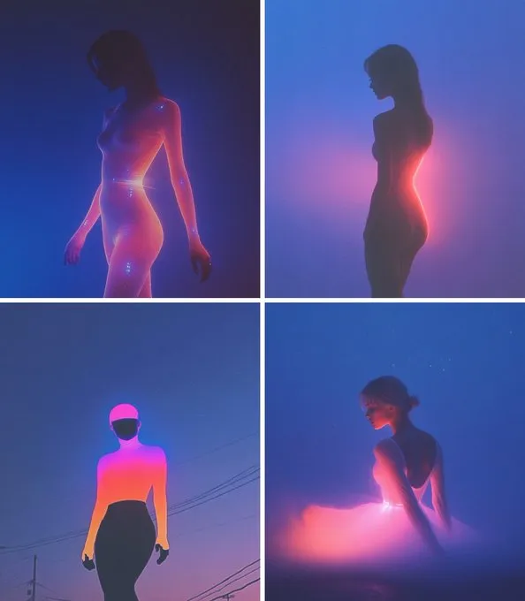 Fluorescent Silhouettes - Пример 1