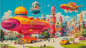 Retro Futuristic Wonderland - Пример 1