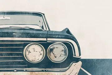 Vintage Automotive Illustration - Пример 2