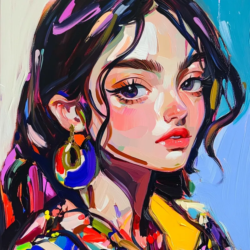 Ebullient Brushstroke Symphony - Пример 2