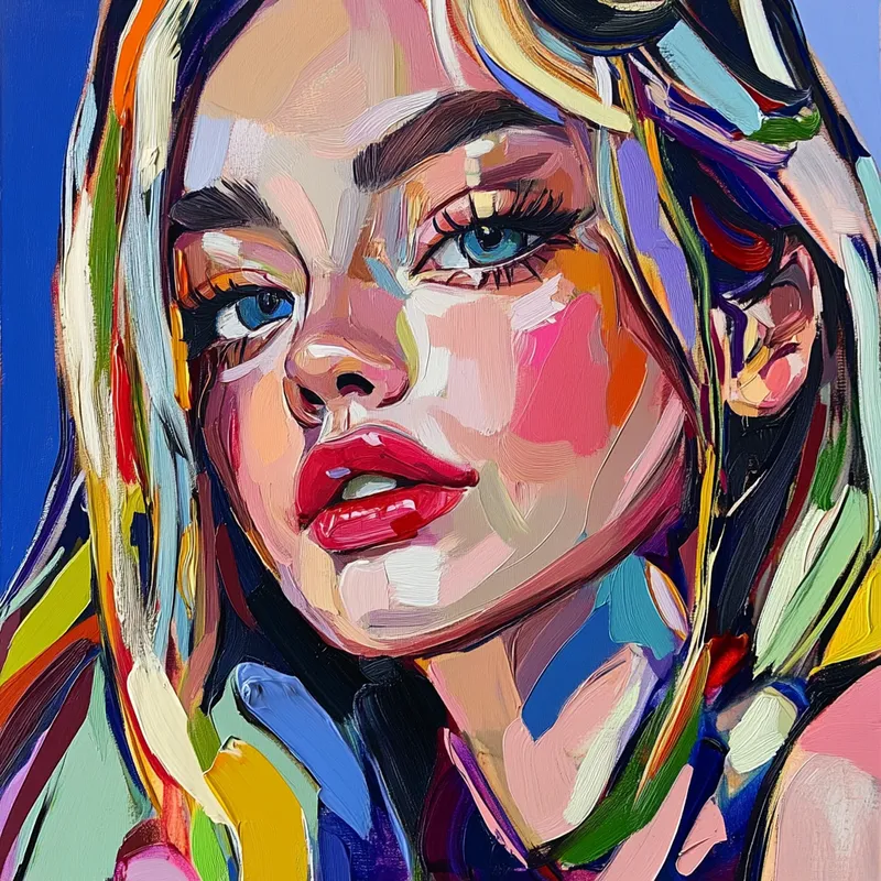 Ebullient Brushstroke Symphony - Пример 4