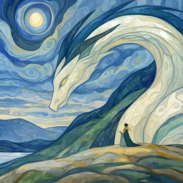 Van Gogh Inspired Mystical Landscape - Пример 2