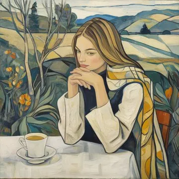 Van Gogh Inspired Mystical Landscape - Пример 4